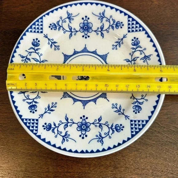 Furnivals Limited Denmark Blue Cup & Saucer England Floral Excellent Condition - Picture 10 of 10